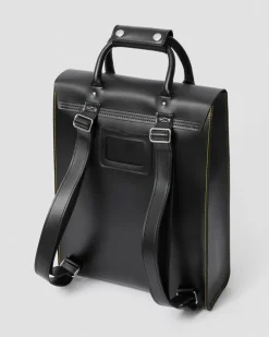 Sac à dos en cuirs Kiev et Smooth à compartiments in Noir