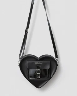Sac en cuir en forme de cœur&nbsp; in Noir
