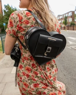 Sac en cuir en forme de cœur&nbsp; in Noir