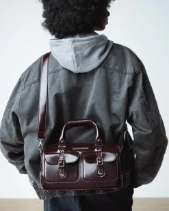Sac en cuir Rub Off à anses supérieures vegan in Rouge Cherry Red