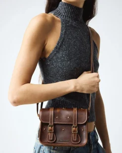 Sacoche en cuir Mayhem 18 cm in Tan