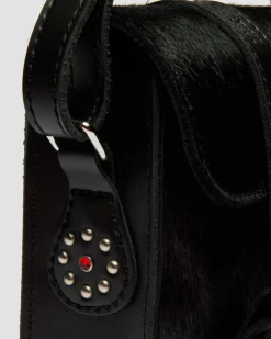 Sacoche en cuirs Hair-On et Kiev 18 cm in Noir