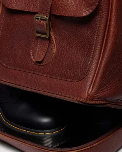 Sac Weekender en cuir souple in Noix De Cajou