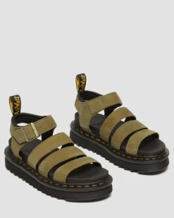 Sandales Blaire en Tumbled Nubuck in Muted Olive