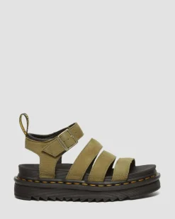 Sandales Blaire en Tumbled Nubuck in Muted Olive