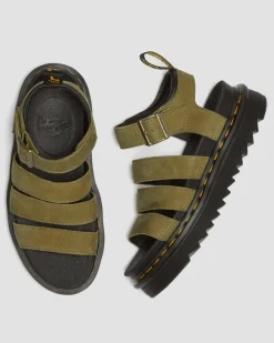 Sandales Blaire en Tumbled Nubuck in Muted Olive