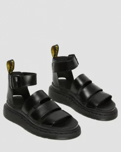 SANDALES CLARISSA II EN CUIR À BRIDES in Noir