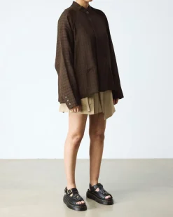 Sandales Dunnet Flower en cuir pleine fleur in Noir
