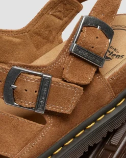 Sandales fisherman Archive en daim in Camel Naturel