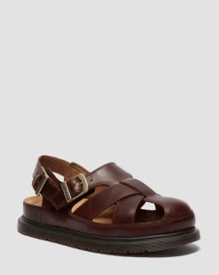 Sandales fisherman San en cuir in Toffee