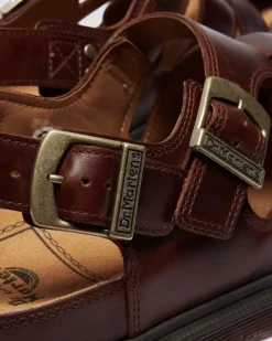 Sandales fisherman San en cuir in Toffee