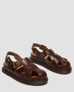 Sandales fisherman San en cuir in Toffee