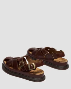 Sandales fisherman San en cuir in Toffee