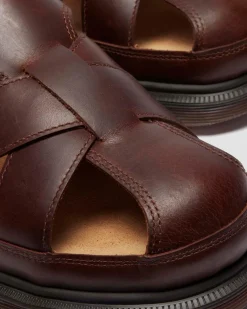Sandales fisherman San en cuir in Toffee