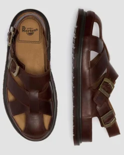 Sandales fisherman San en cuir in Toffee