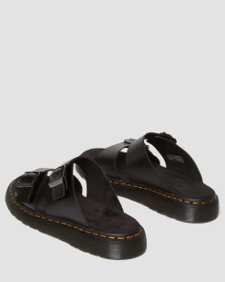 Sandales Josef en cuir à boucles in Noir
