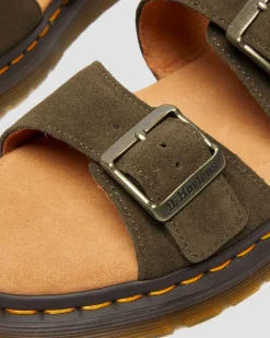 Sandales Josef en daim in Olive Vert
