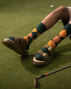 Sandales Josef en daim in Olive Vert