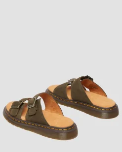 Sandales Josef en daim in Olive Vert