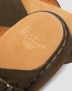 Sandales Josef en daim in Olive Vert