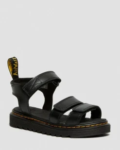 Sandales Klaire en cuir à brides Junior in Noir