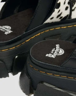 Sandales Mattison en cuir Hair-On dalmatien in Crème & Noir