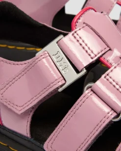 Sandales Mattison en cuir Soft Patent à brides in Rose Poudré