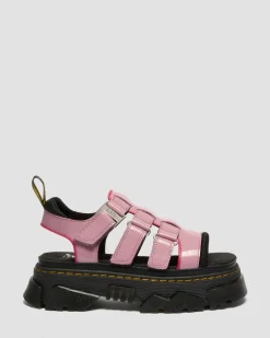 Sandales Mattison en cuir Soft Patent à brides in Rose Poudré