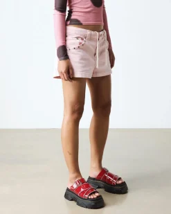 Sandales Mattison en cuir Soft Patent in Rouge Écarlate