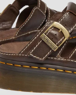 Sandales Maxxy Slide en cuir AR Rogue in Marron