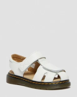 Sandales Moby II en cuir à brides velcro pour tout-petit in Blanc