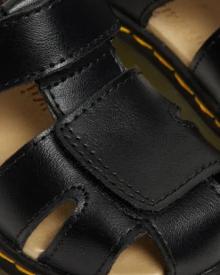 Sandales Moby II en cuir à brides velcro pour tout-petit in Noir