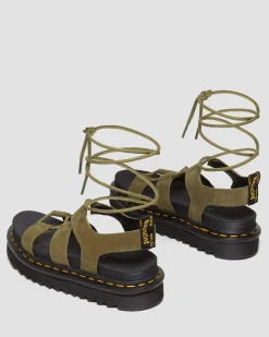 Sandales Nartilla en cuir Tumbled Nubuck in Muted Olive