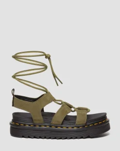 Sandales Nartilla en cuir Tumbled Nubuck in Muted Olive