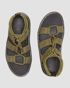 Sandales Nartilla en cuir Tumbled Nubuck in Muted Olive