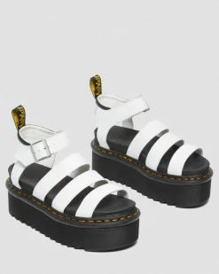Sandales plateformes Quad Blaire en cuir Hydro in Blanc