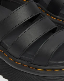 Sandales plateformes Quad Blaire en cuir Hydro in Noir