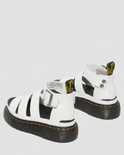 Sandales plateformes Quad Clarissa II en cuir Milled Nappa in Blanc