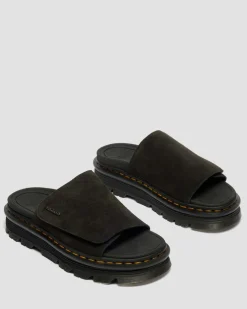 Sandales plateformes Zebzag en daim in Noir