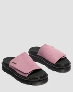 Sandales plateformes Zebzag en daim in Rose Poudré
