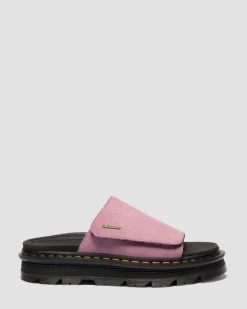 Sandales plateformes Zebzag en daim in Rose Poudré