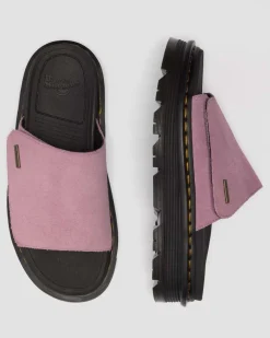 Sandales plateformes Zebzag en daim in Rose Poudré