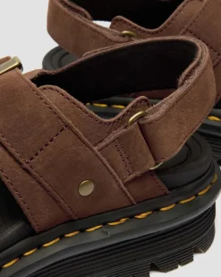 Sandales plateformes Zebzag en nubuck in Marron Sépia