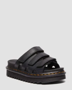 Sandales Raine Slide en cuir Athena in Noir