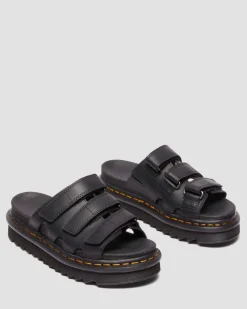 Sandales Raine Slide en cuir Athena in Noir