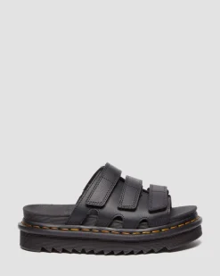 Sandales Raine Slide en cuir Athena in Noir