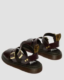 Sandales spartiates Gryphon en cuir Atlas in Charro
