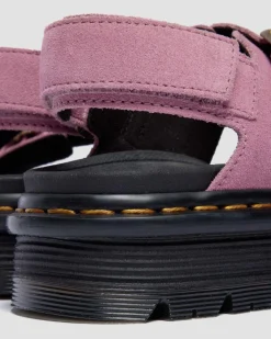 Sandales Zebzag en daim in Rose Poudré
