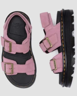 Sandales Zebzag en daim in Rose Poudré